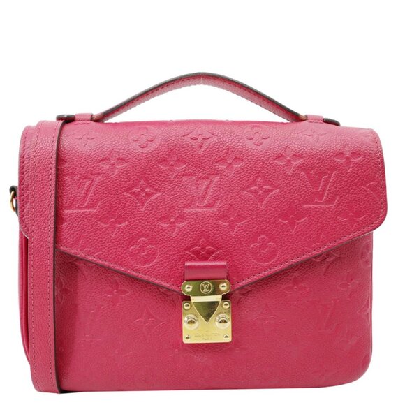 Louis Vuitton  Metis Pochette Empreinte Leather Crossbody Bag Fuchsia - Picture 1 of 14